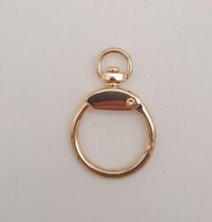 Angel Çanta Aksesuar Gövdeli Relaks Yaylı Halka Light Gold Renk - Angel Çanta Aksesuar