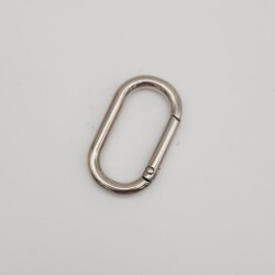 Angel Çanta Aksesuar Gümüş Büyük Boy Ovalize Yaylı Halka 1 Adet - 2