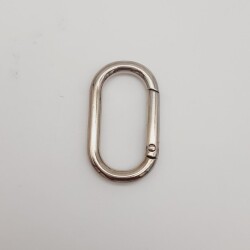 Angel Çanta Aksesuar Gümüş Büyük Boy Ovalize Yaylı Halka 1 Adet - 3