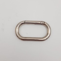 Angel Çanta Aksesuar Gümüş Büyük Boy Ovalize Yaylı Halka 1 Adet - Angel Çanta Aksesuar