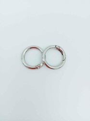 Angel Çanta Aksesuar Gümüş Renk 2 Cm Yaylı Halka 2Li - Angel Çanta Aksesuar