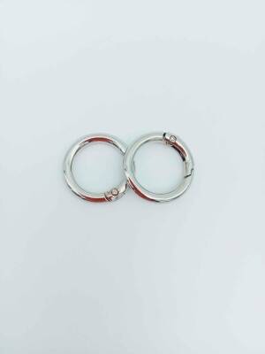 Angel Çanta Aksesuar Gümüş Renk 2 Cm Yaylı Halka 2Li - 1