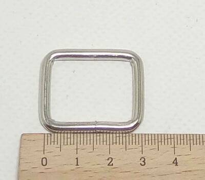 Angel Çanta Aksesuar Gümüş Renk 2X3 Cm Dikdörtgen Halka - 1