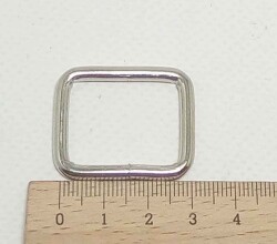 Angel Çanta Aksesuar Gümüş Renk 2X3 Cm Dikdörtgen Halka - Angel Çanta Aksesuar
