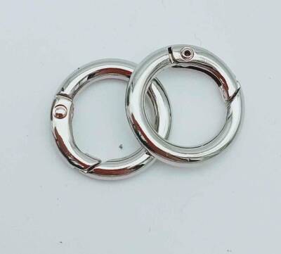 Angel Çanta Aksesuar Gümüş Renk Mini Yaylı Halka 2'Li - 1