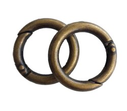 Angel Çanta Aksesuar İkili 2.5 Cm Antik Renk Yaylı Halka Örgü Çanta İçin - Angel Çanta Aksesuar