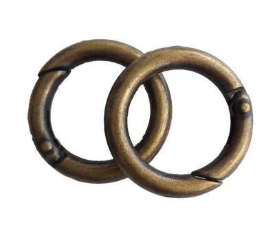 Angel Çanta Aksesuar İkili 2.5 Cm Antik Renk Yaylı Halka Örgü Çanta İçin - 1