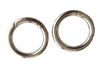 Angel Çanta Aksesuar İkili 2.5 Cm Gümüş Renk Yaylı Halka Örgü Çanta İçin - 1