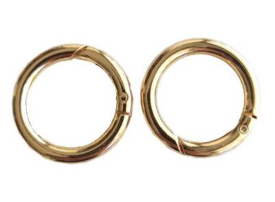Angel Çanta Aksesuar İkili 2.5 Cm Light Gold Renk Yaylı Halka Örgü Çanta İçin - 1