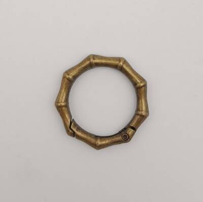 Angel Çanta Aksesuar Köşeli Yaylı Halka Antik Renk 1 Adet - 1