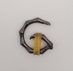 Angel Çanta Aksesuar Köşeli Yaylı Halka Füme Renk 1 Adet - 2