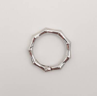 Angel Çanta Aksesuar Köşeli Yaylı Halka Gümüş Renk 1 Adet - 1