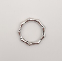 Angel Çanta Aksesuar Köşeli Yaylı Halka Gümüş Renk 1 Adet - Angel Çanta Aksesuar