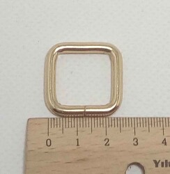 Angel Çanta Aksesuar Light Gold 2 Cm Kare Halka - Angel Çanta Aksesuar