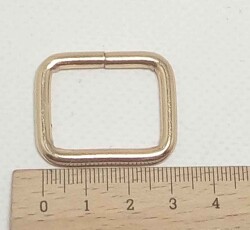 Angel Çanta Aksesuar Light Gold 2X3 Cm Dikdörtgen Halka - Angel Çanta Aksesuar