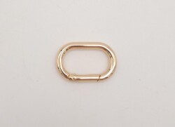 Angel Çanta Aksesuar Light Gold 3 cm Ovalize Yaylı Halka 1 Adet - Angel Çanta Aksesuar