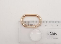 Angel Çanta Aksesuar Light Gold 3 cm Ovalize Yaylı Halka 1 Adet - 3