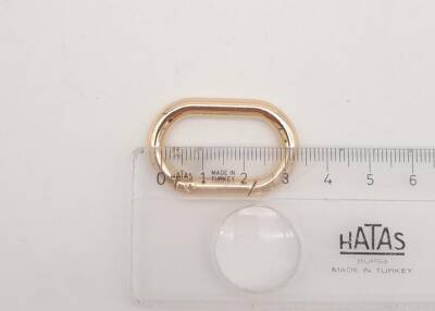 Angel Çanta Aksesuar Light Gold 3 cm Ovalize Yaylı Halka 1 Adet - 3
