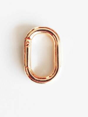 Angel Çanta Aksesuar Light Gold Ovalize Yaylı Halka - 1