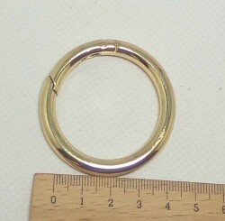 Angel Çanta Aksesuar Light Gold Renk 4 Cm Yaylı Halka - Angel Çanta Aksesuar