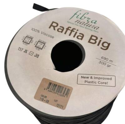 Angel Çanta Aksesuar Himalaya Rafya Fibra Natura Raffia Big 119-03 (Siyah Renk ) - 2