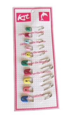 Angel Çanta Aksesuar 10Lu Kart Renkli Çengelli İğne - 1