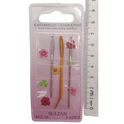 Angel Çanta Aksesuar 3 Lü Kanvas Örgü ve Yün İğnesi Seti SLT-16 - 4
