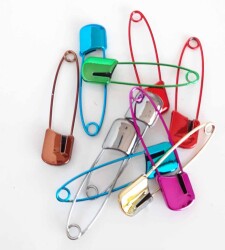 Angel Çanta Aksesuar 5 Adet Renkli Çengelli İğne 5 Cm - Angel Çanta Aksesuar