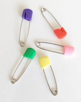 Angel Çanta Aksesuar 5 Adet Renkli Çengelli İğne - 1