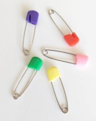 Angel Çanta Aksesuar 5 Adet Renkli Çengelli İğne - Angel Çanta Aksesuar