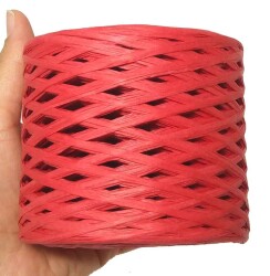 Angel Çanta Aksesuar Kırmızı Renk İthal Rafya İp (11 Numara ) - Angel Çanta Aksesuar