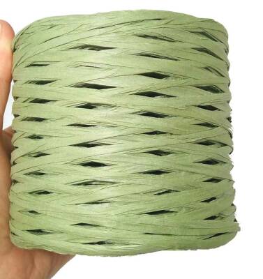 Angel Çanta Aksesuar Yeşil Renk İthal Rafya İp (13 Numara ) - 1