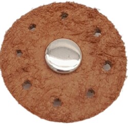 Angel Çanta Aksesuar Gerçek Derili Kabara Taba Renk Gümüş Metalli 1 Adet - 2