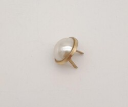 Angel Çanta Aksesuar İncili Light Gold Kabara 1 Adet - Angel Çanta Aksesuar