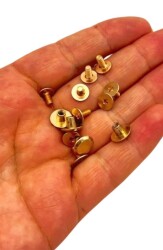 Angel Çanta Aksesuar Vidalı Trok Rivet Light Gold Renk 4 Adet - 3