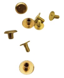 Angel Çanta Aksesuar Vidalı Trok Rivet Light Gold Renk 4 Adet - Angel Çanta Aksesuar
