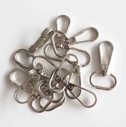 Angel Çanta Aksesuar 10Lu Gümüş Renk 2 Cm Kanca - Angel Çanta Aksesuar