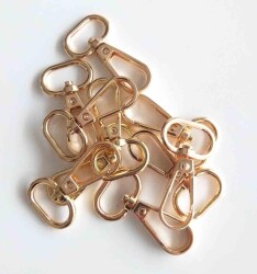 Angel Çanta Aksesuar 10Lu Light Gold Renk 2 Cm Kanca - Angel Çanta Aksesuar