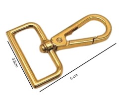 Angel Çanta Aksesuar 3.5 cm Light Gold Renk Kanca 1 Adet - Angel Çanta Aksesuar