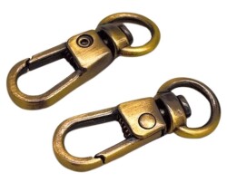 Angel Çanta Aksesuar Antik Renk 2'li Küçük Kanca - Angel Çanta Aksesuar