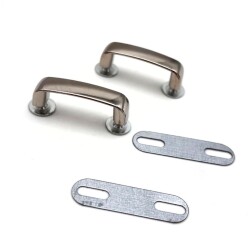 Angel Çanta Aksesuar Çift Köprü Aparatı Gümüş Renk Köşeli Model - Angel Çanta Aksesuar