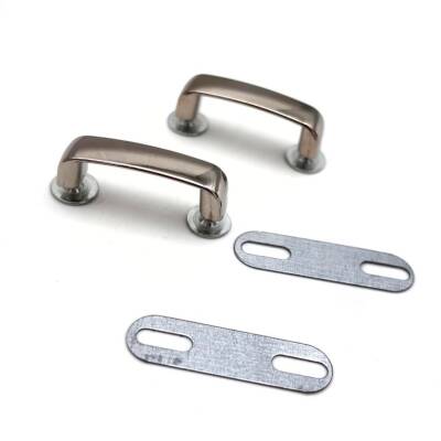 Angel Çanta Aksesuar Çift Köprü Aparatı Gümüş Renk Köşeli Model - 1