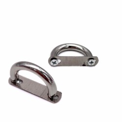 Angel Çanta Aksesuar Çift Köprü Aparatı Gümüş Renk Oval Model - 2