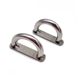 Angel Çanta Aksesuar Çift Köprü Aparatı Gümüş Renk Oval Model - Angel Çanta Aksesuar