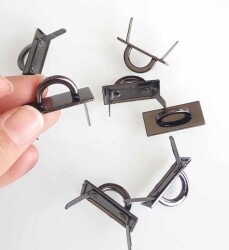 Angel Çanta Aksesuar Köprü Aparatı Füme Renk Klasik Model 6 Adet - Angel Çanta Aksesuar