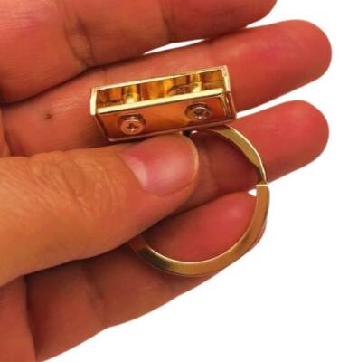 Angel Çanta Aksesuar Vidalı Anahtarlık Aparatı Light Gold Renk - 2