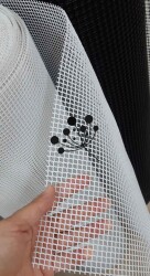 Angel Çanta Aksesuar 100X50 Cm Beyaz Plastik Kanvas Küçük Delikli - Angel Çanta Aksesuar