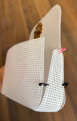 Angel Çanta Aksesuar 22x44 cm Çanta Kanvas İncili Kilitli - 6