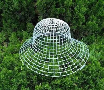 Angel Çanta Aksesuar 3D Şapka Şeklinde Beyaz Plastik Kanvas - 2