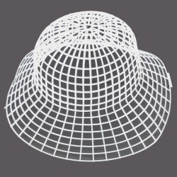 Angel Çanta Aksesuar 3D Şapka Şeklinde Beyaz Plastik Kanvas - 1